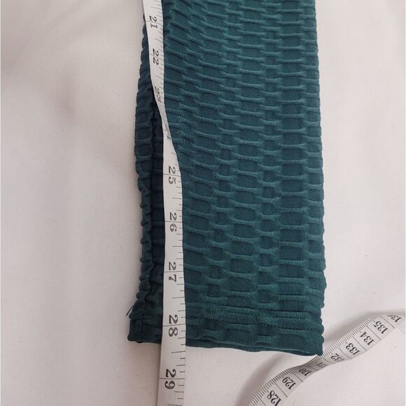 TIKTOK leggings green butt lifting high waist scrunch booty yoga workout M - Picture 8 of 11